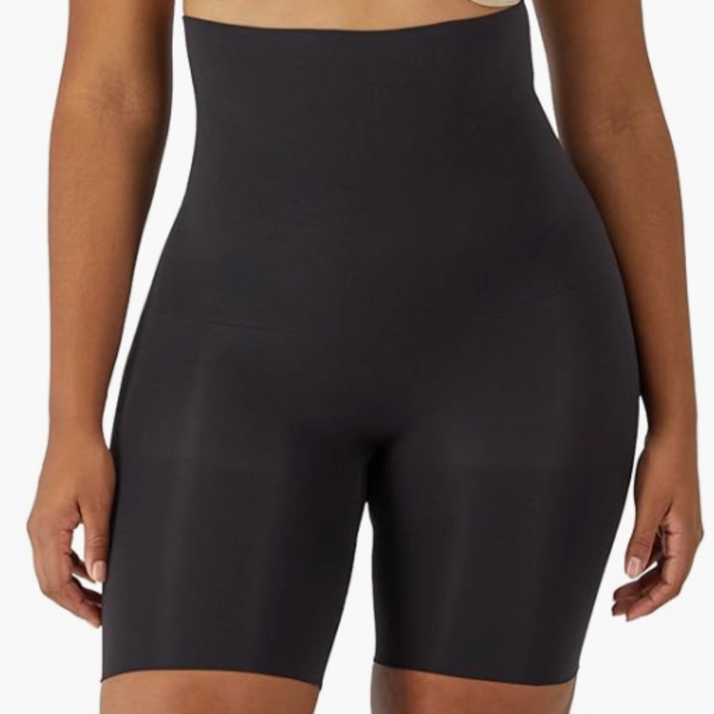 Maidenform Shapewear Hi Waist Thigh Slimmer Black Size S 2810